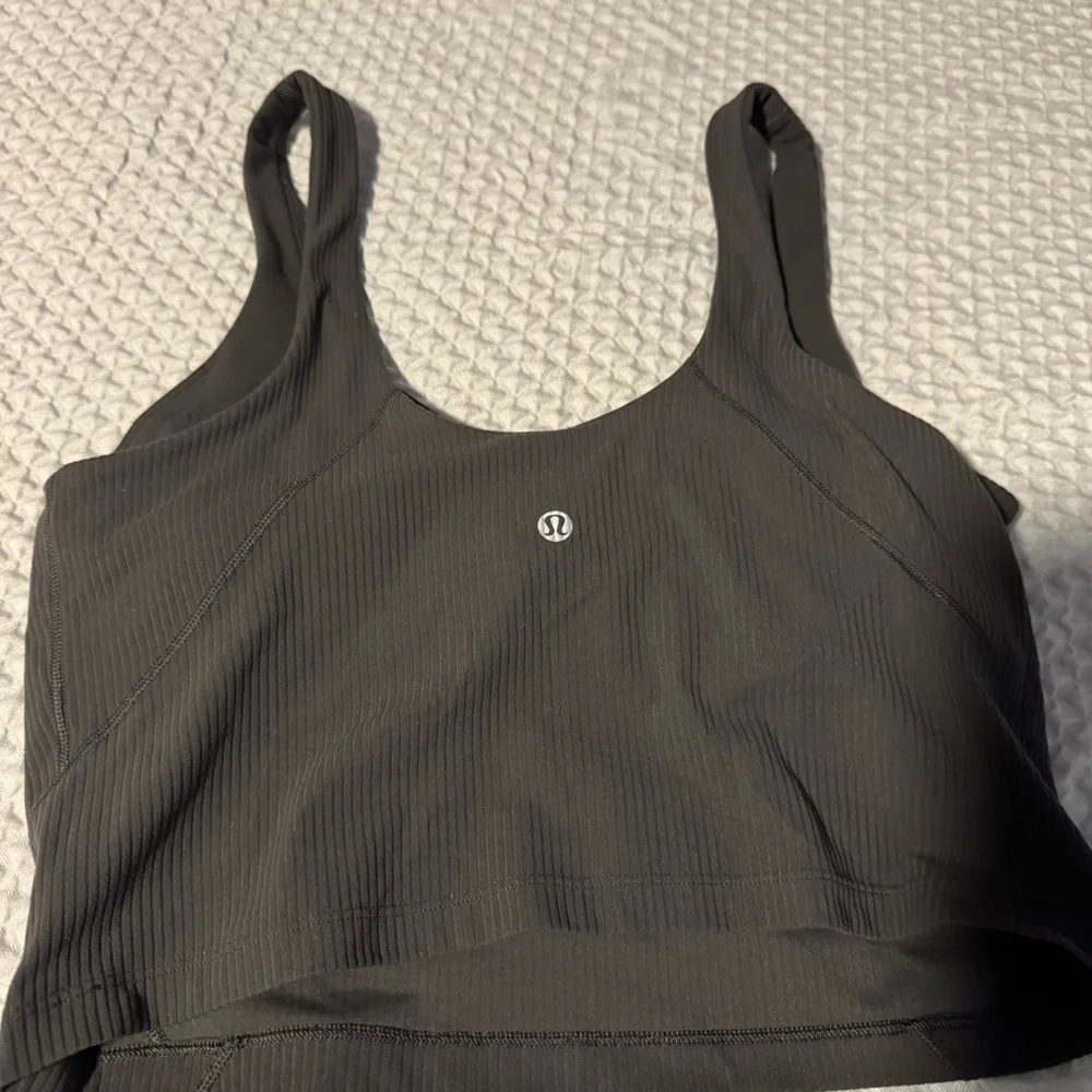 lululemon athletica Grey Ribbed Tank Top | Good Used Condition